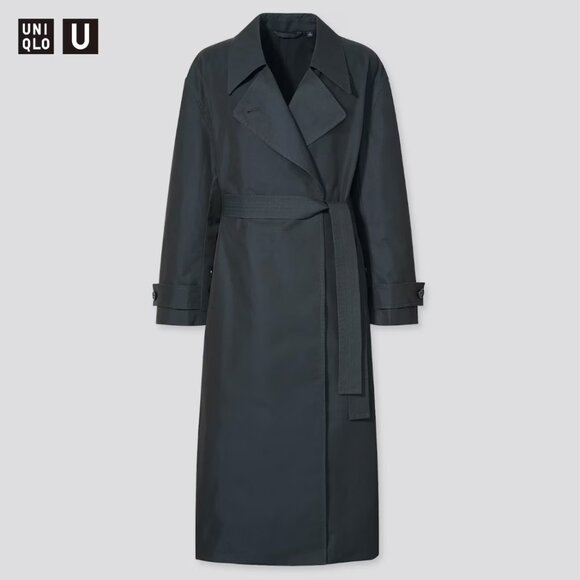 FINAL SALE:UNIQLO U Women’s Trench Coat – Brand New, Oversized Minimalist Design - Picture 1 of 3